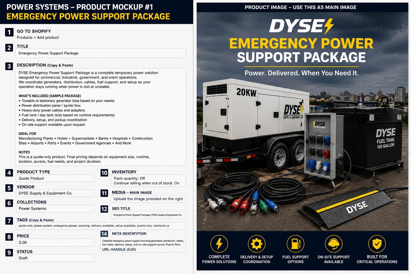 Emergency Power Support Package