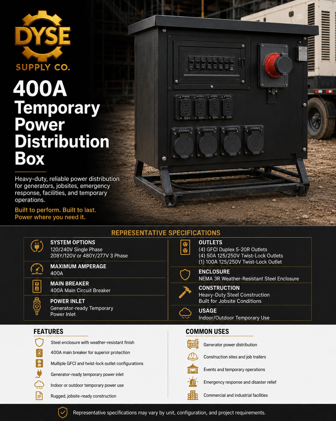 Temporary Power Distribution Boxes