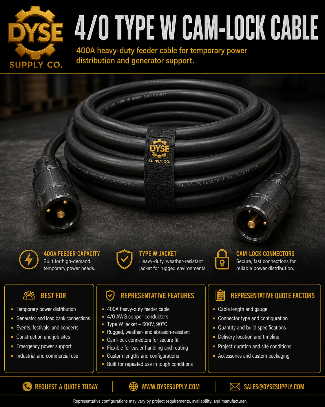Temporary Power Cables