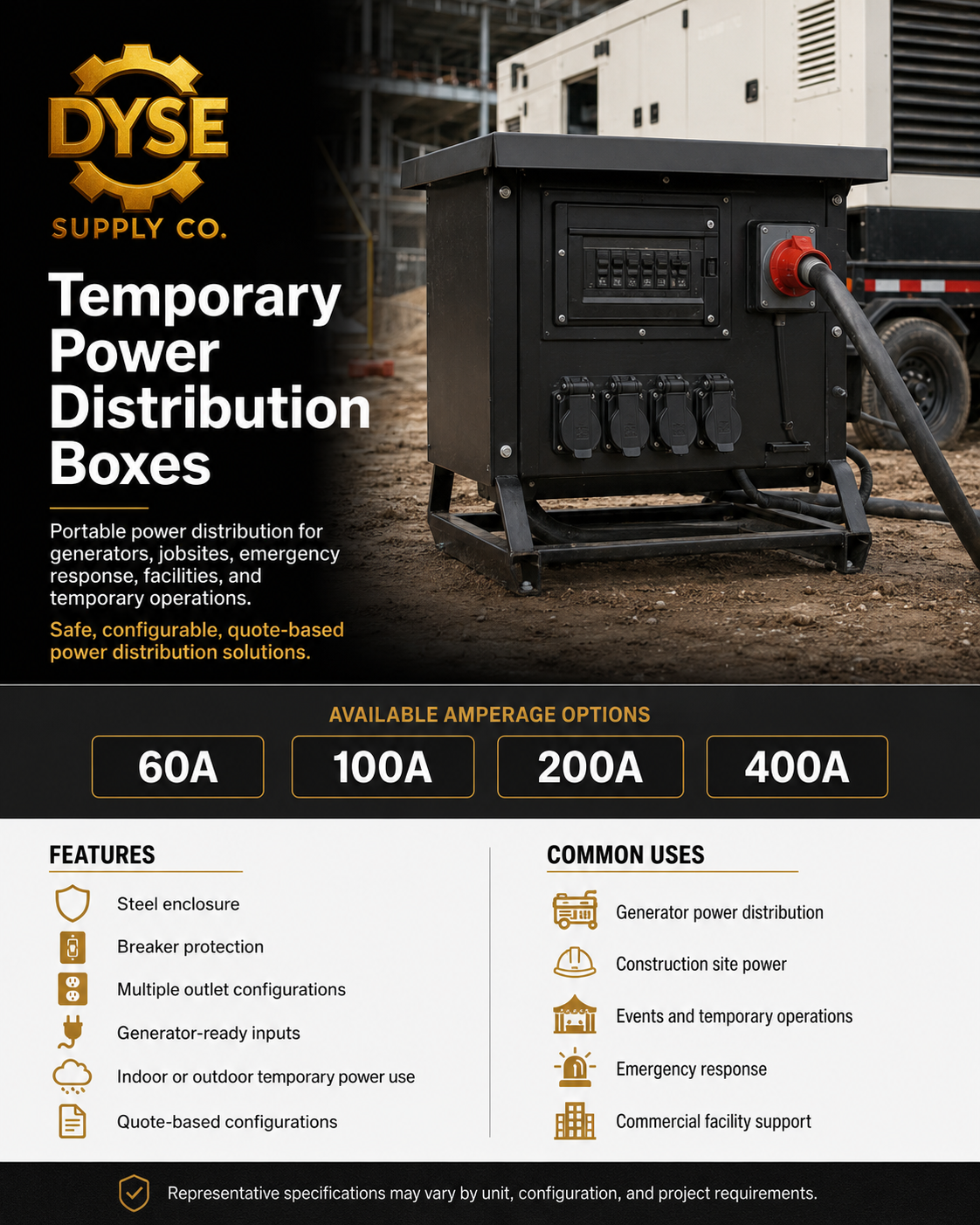Temporary Power Distribution Boxes