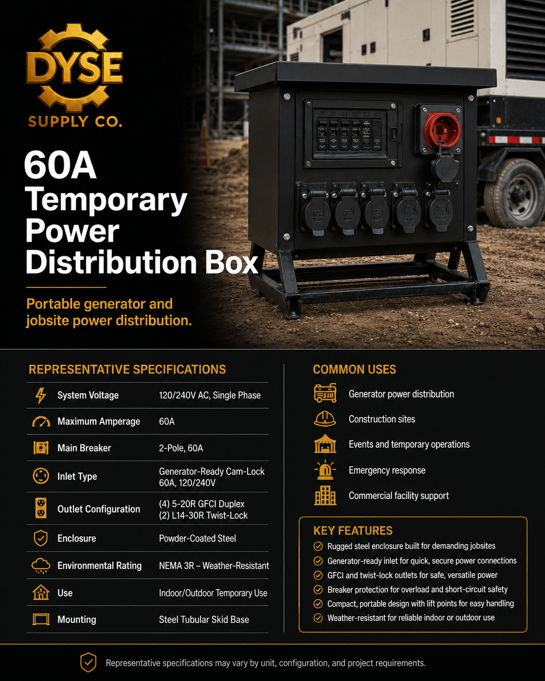Temporary Power Distribution Boxes