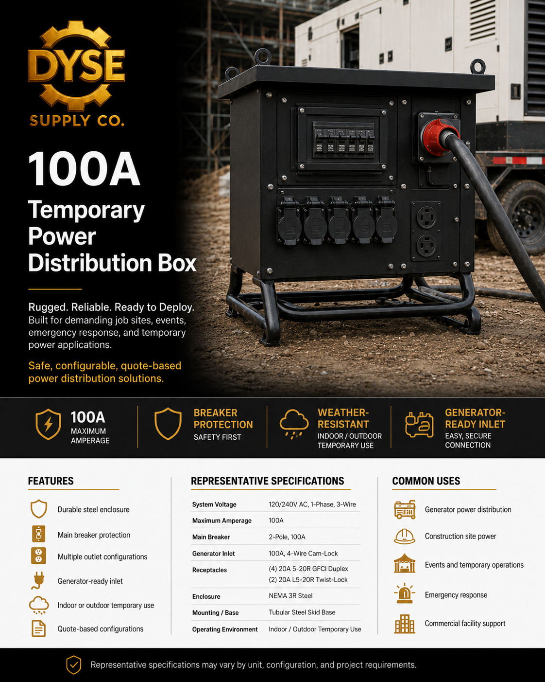 Temporary Power Distribution Boxes