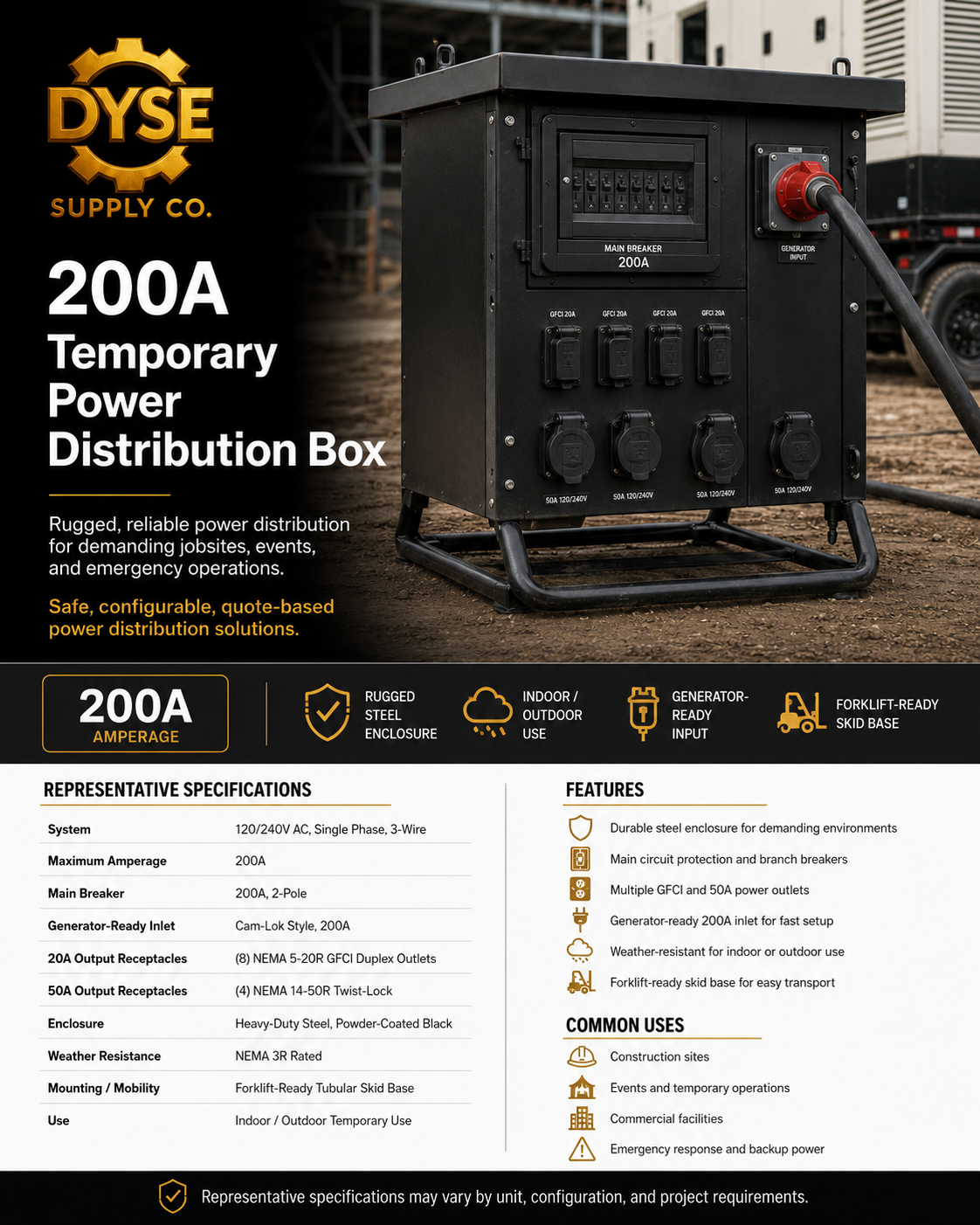 Temporary Power Distribution Boxes