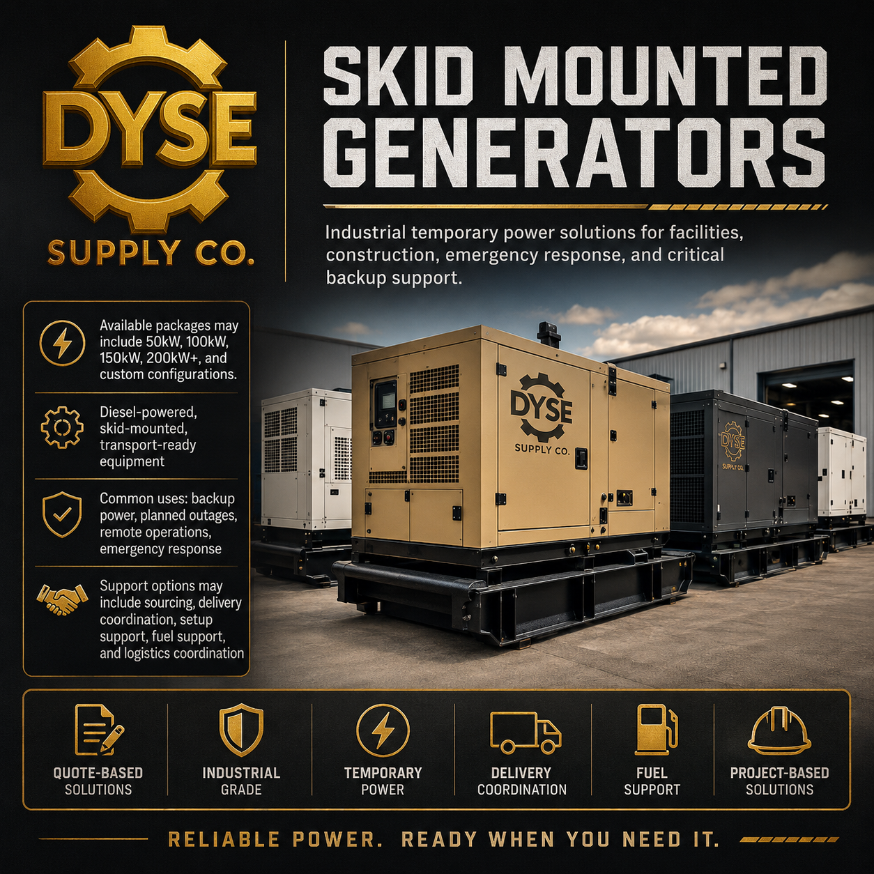 Skid Mounted Generators