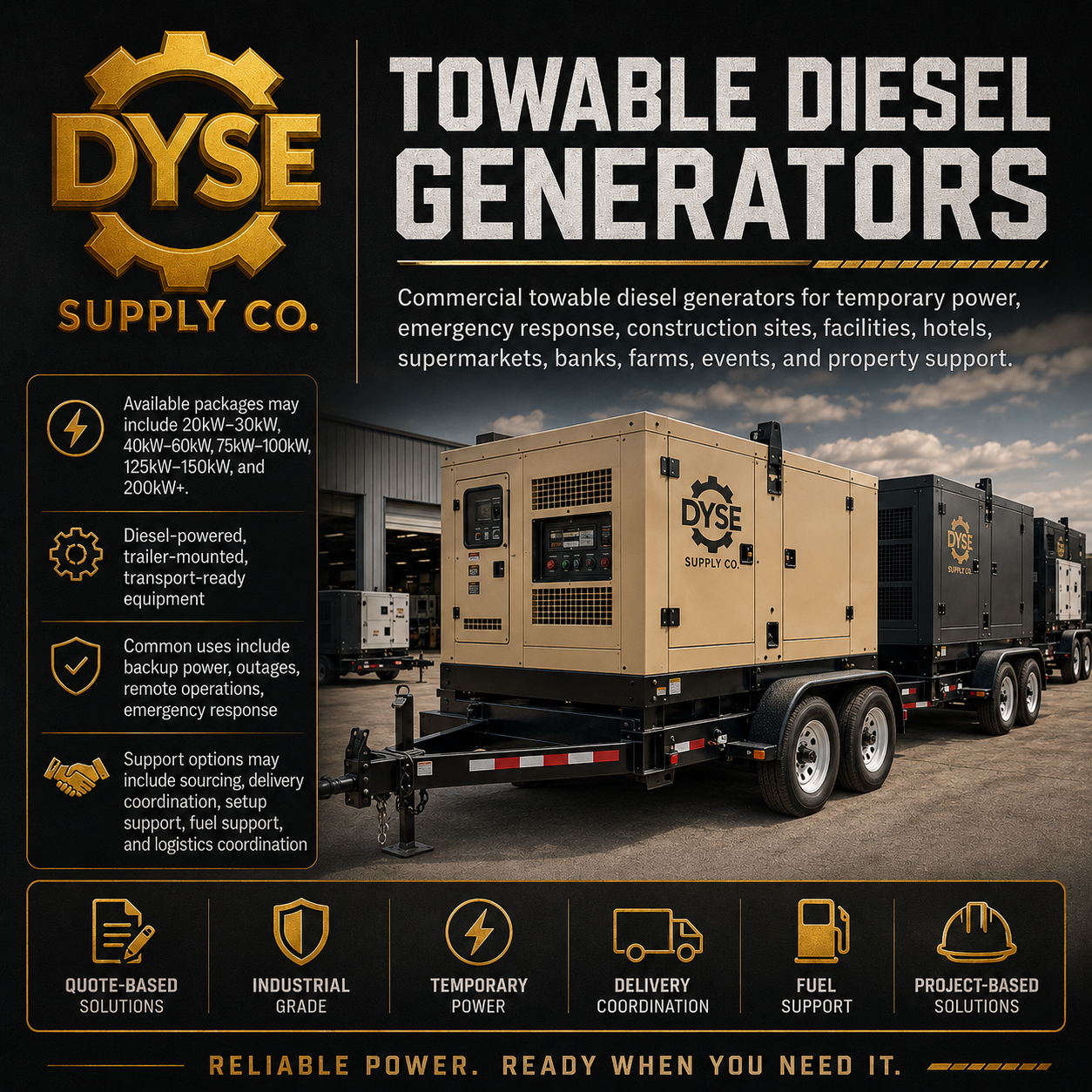 Towable Diesel Generators