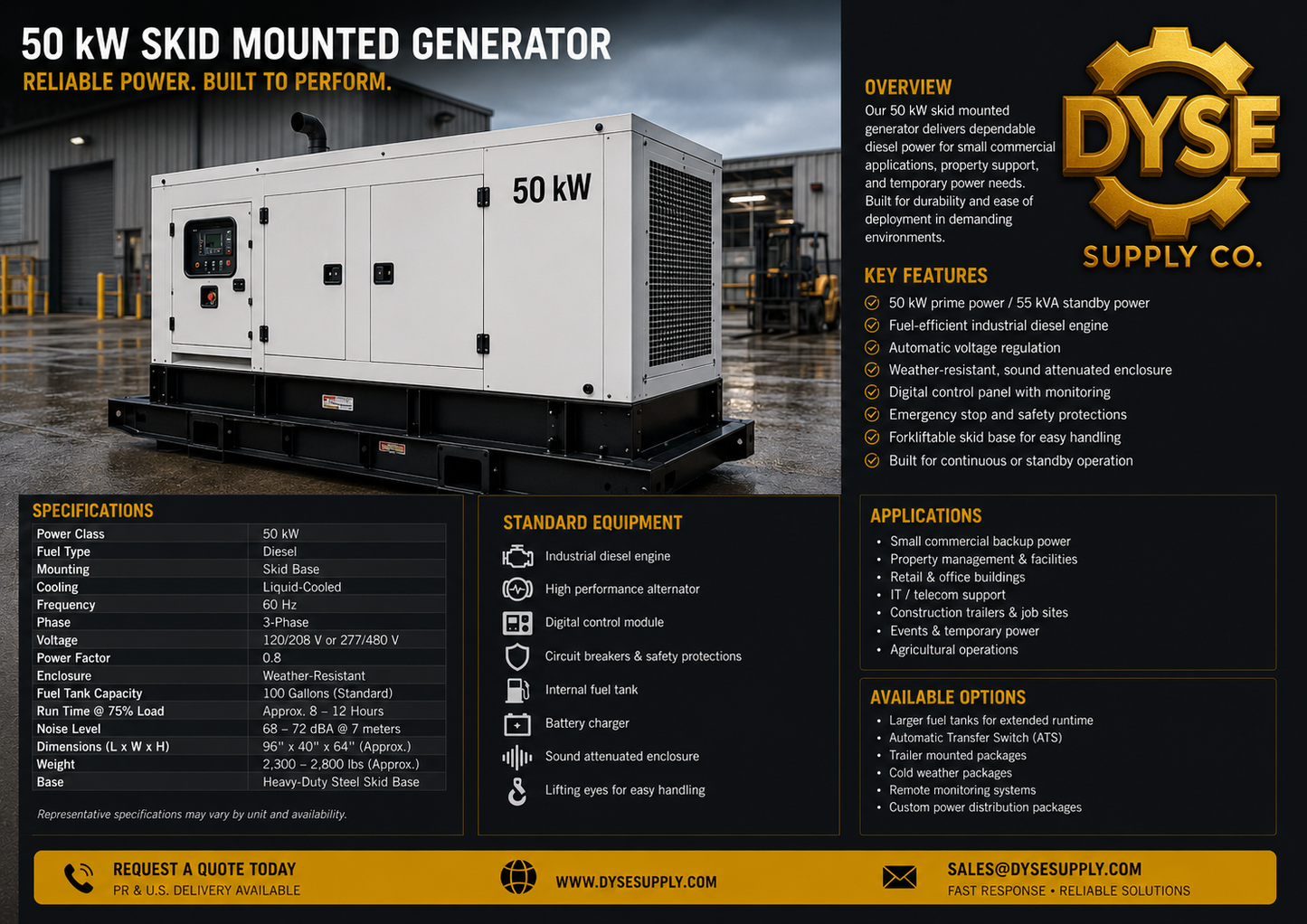 Skid Mounted Generators