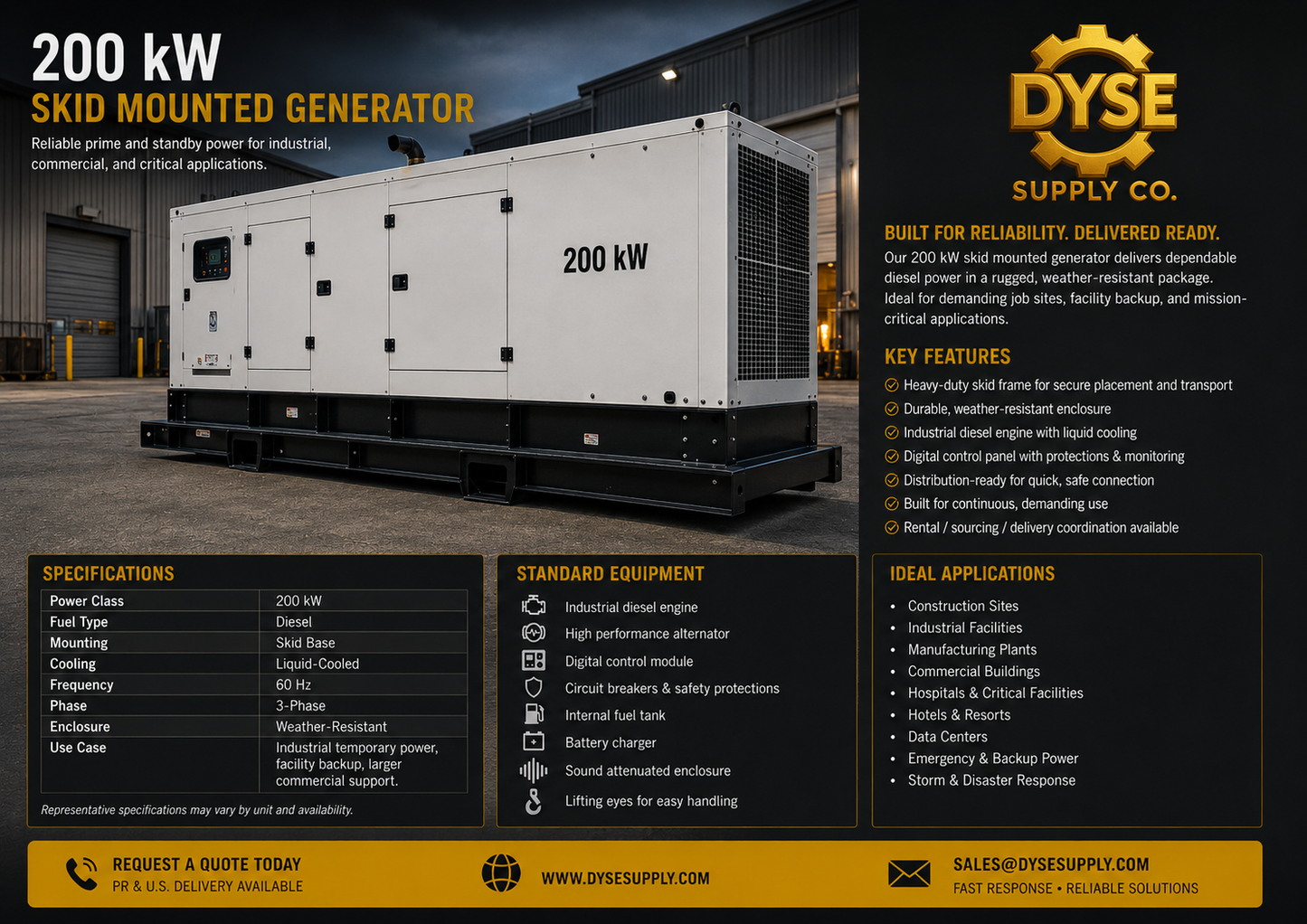 Skid Mounted Generators